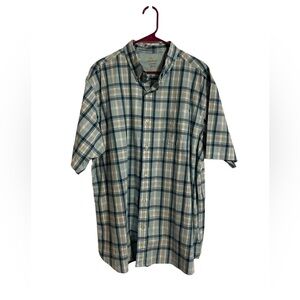 Bob Timberlake Plaid Short Sleeve Mens size Large shirt